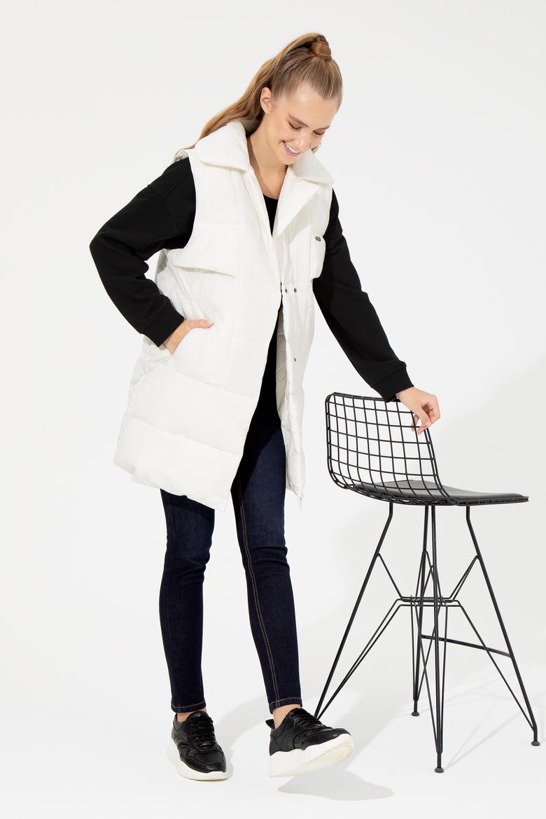 Kadın Ekru Yelek - 50252510013