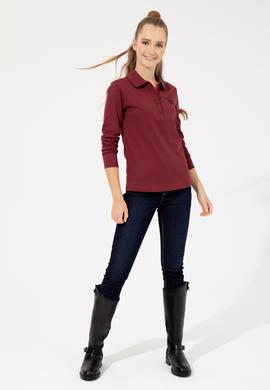 Kadın Vişne Basic Sweatshirt - 50256259102