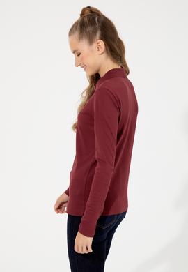 Kadın Vişne Basic Sweatshirt - 50256259102