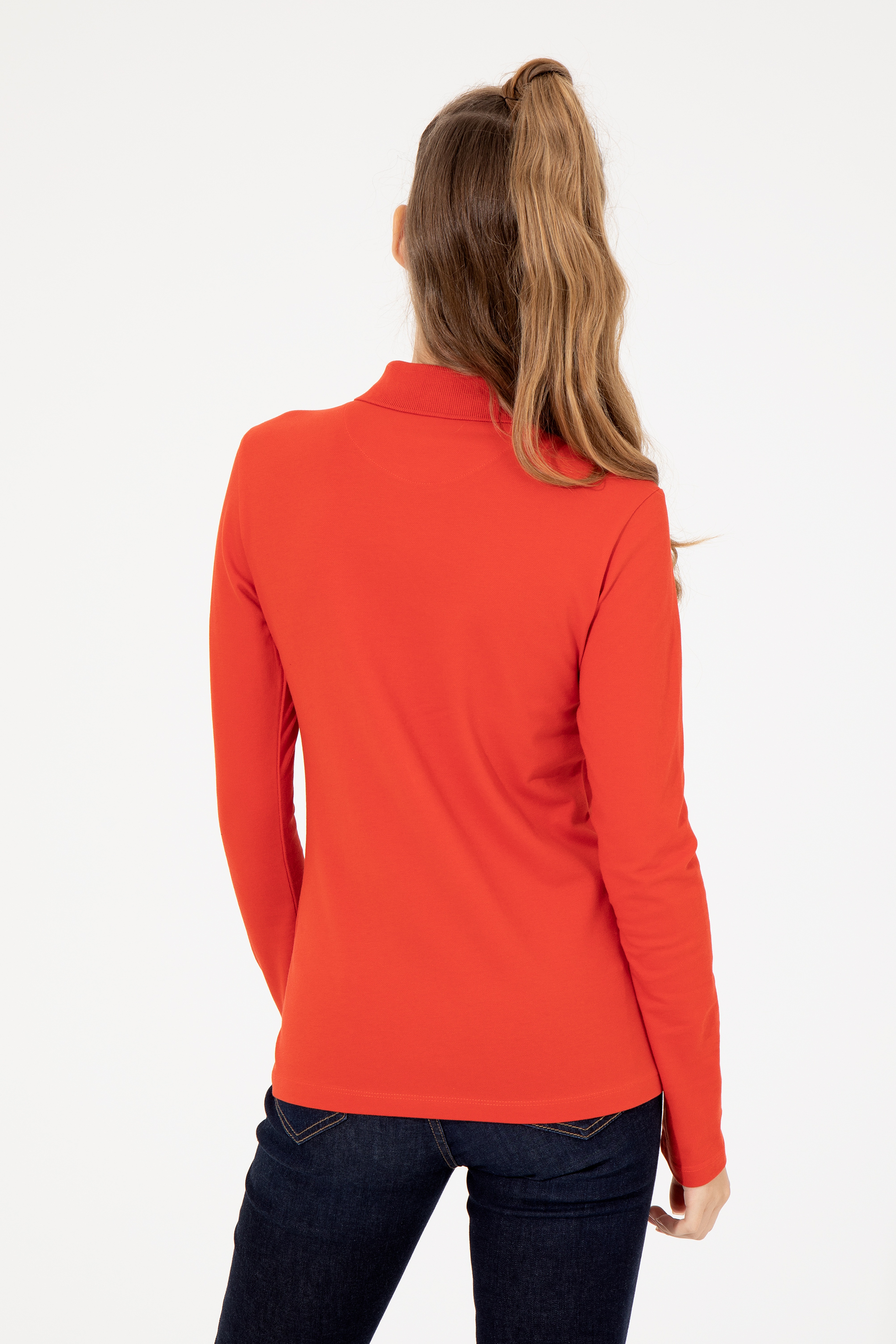 Kadın Kırmızı Basic Sweatshirt