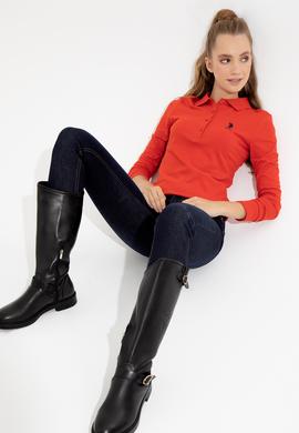 Kadın Kırmızı Basic Sweatshirt - 50256259009