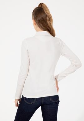 Kadın Ekru Basic Sweatshirt - 50256259006