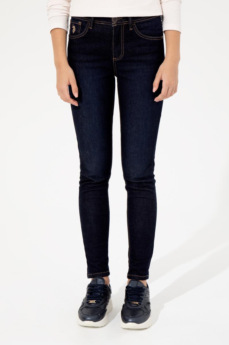 Kadın Koyu Mavi Skinny Fit Jean Pantolon