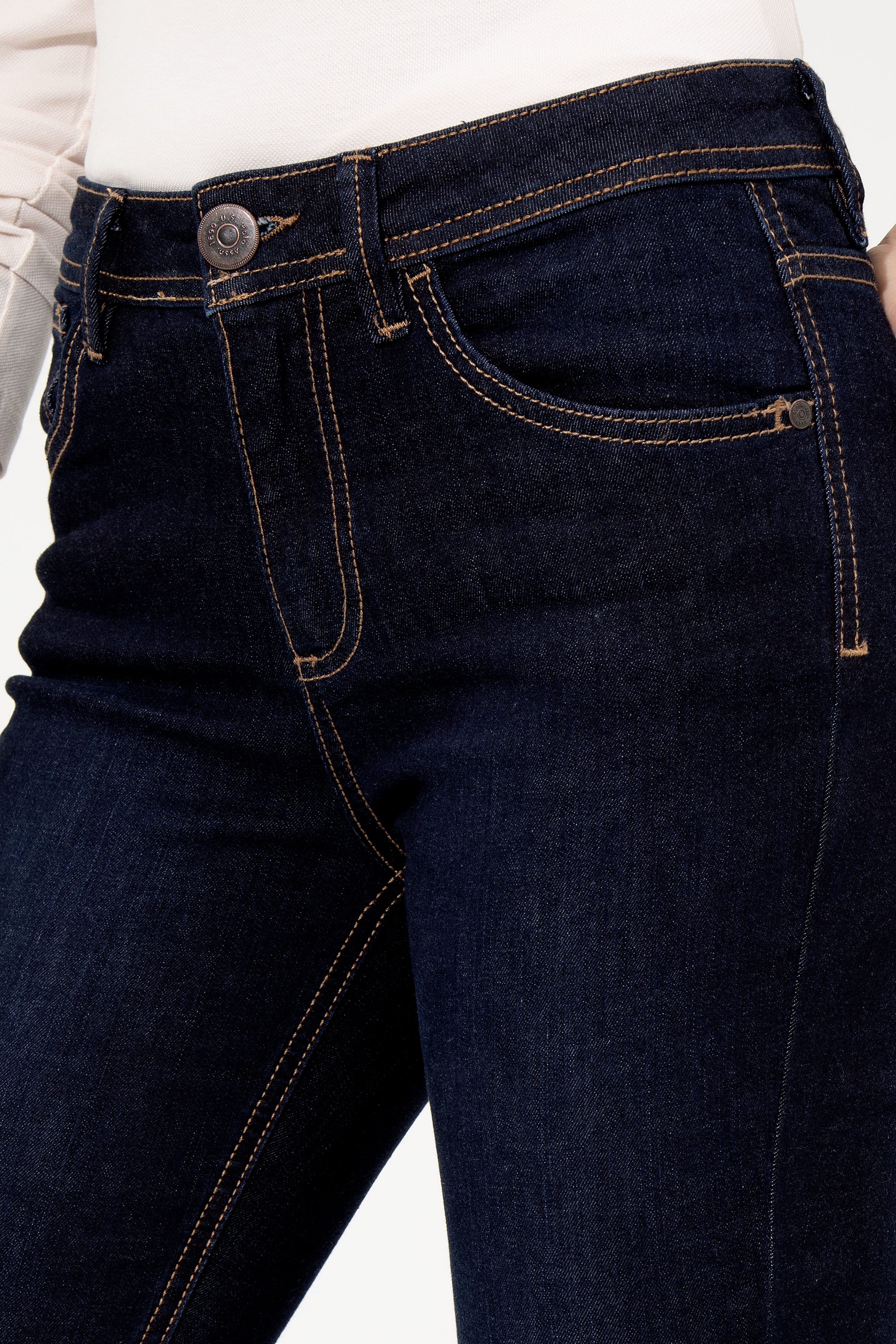 Kadın Koyu Mavi Skinny Fit Jean Pantolon - Image 6