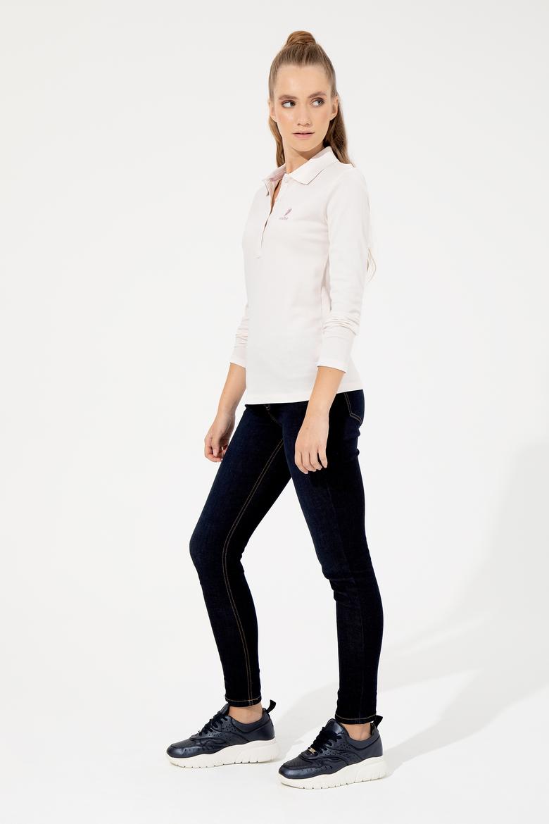 Kadın Koyu Mavi Jean Pantolon - 50260576005