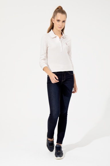 Kadın Koyu Mavi Skinny Fit Jean Pantolon