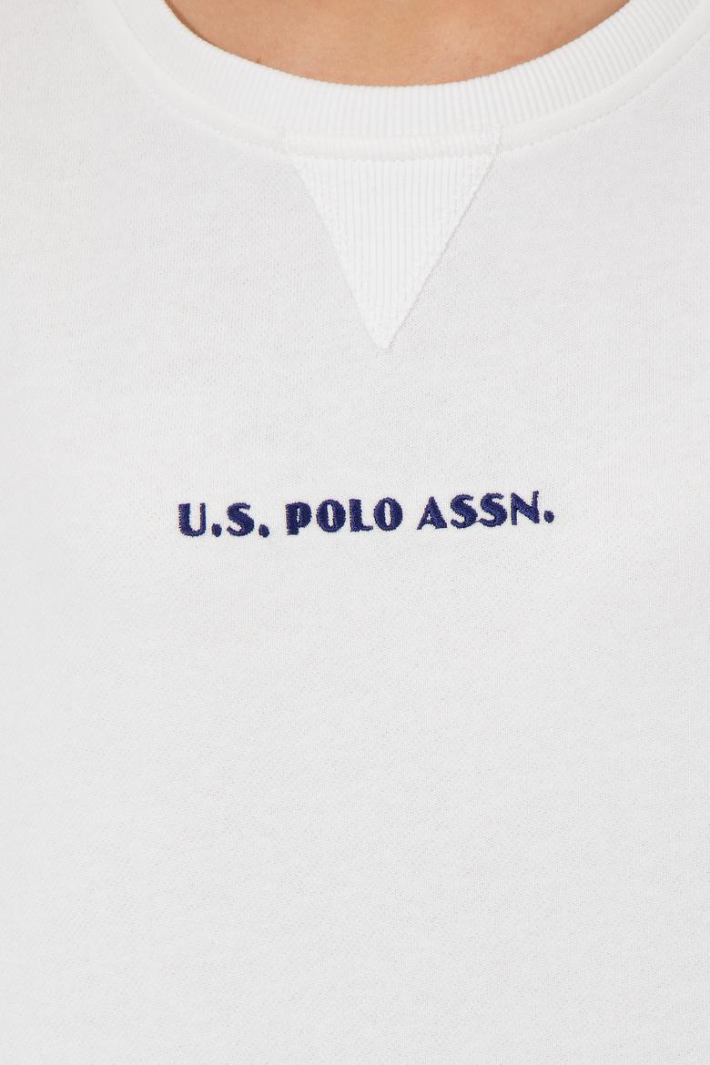 Kadın Ekru Bisiklet Yaka Sweatshirt - 50260962016