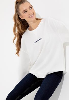 Kadın Ekru Bisiklet Yaka Sweatshirt - 50260962016