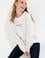 Kadın Ekru Bisiklet Yaka Sweatshirt
