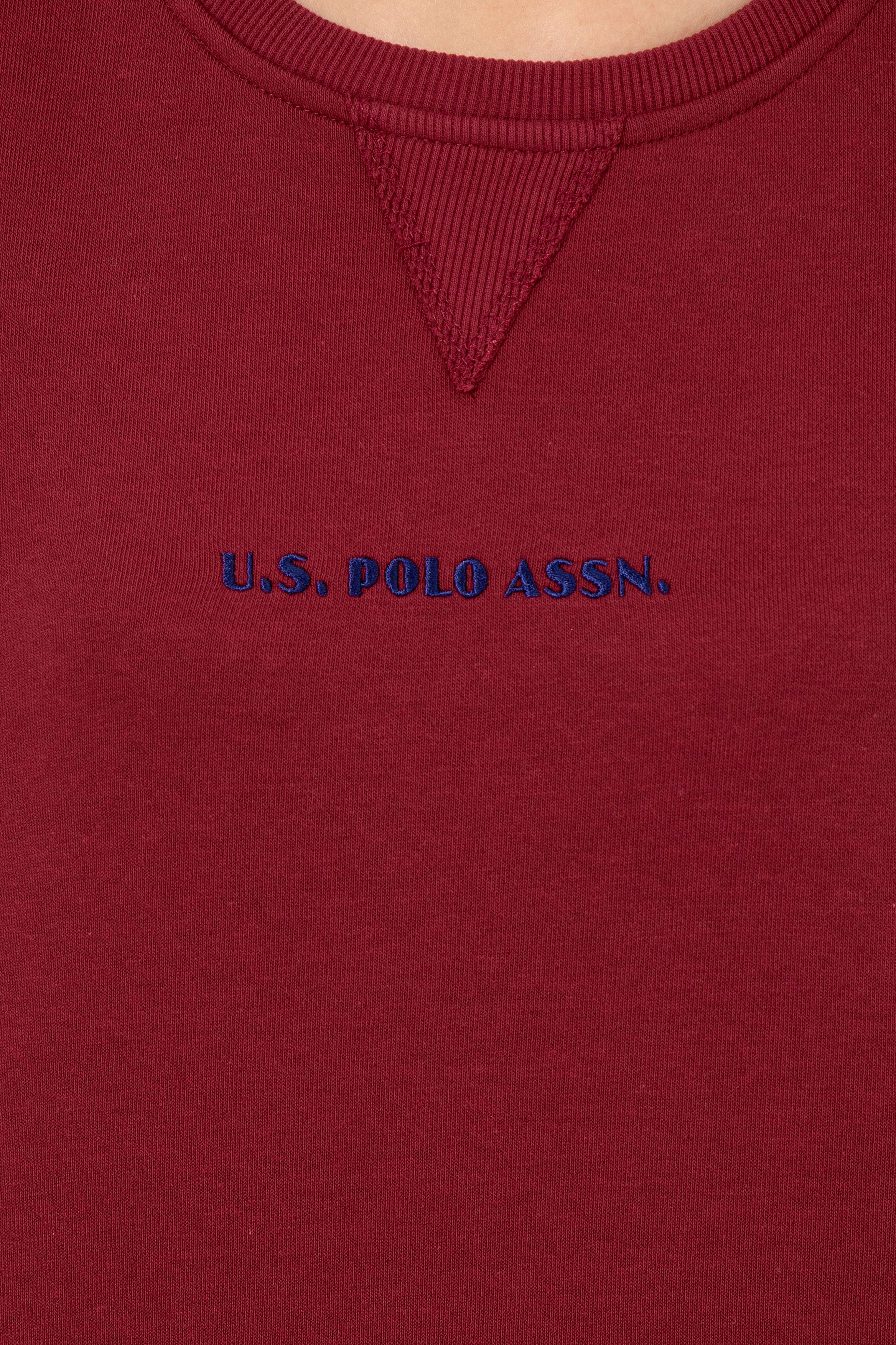 Kadın Kırmızı Bisiklet Yaka Sweatshirt