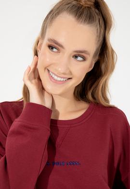 Kadın Kırmızı Bisiklet Yaka Sweatshirt - 50260962005