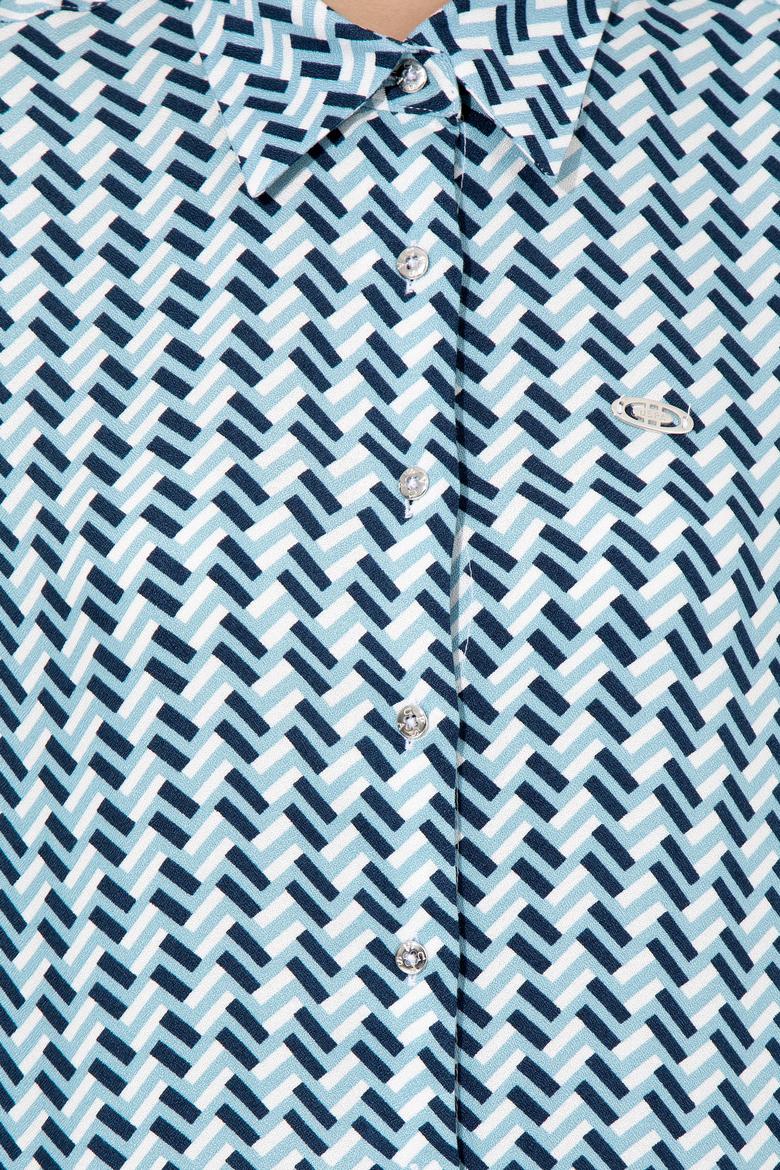 Kadın Mavi Gömlek Uzunkol - 50256958016