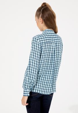 Kadın Mavi Gömlek Uzunkol - 50256958016