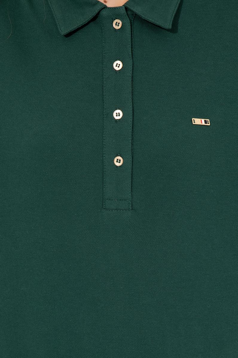 Kadın Yeşil Polo Yaka Sweatshirt