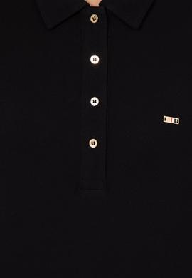 Kadın Siyah Polo Yaka Sweatshirt - 50260880013