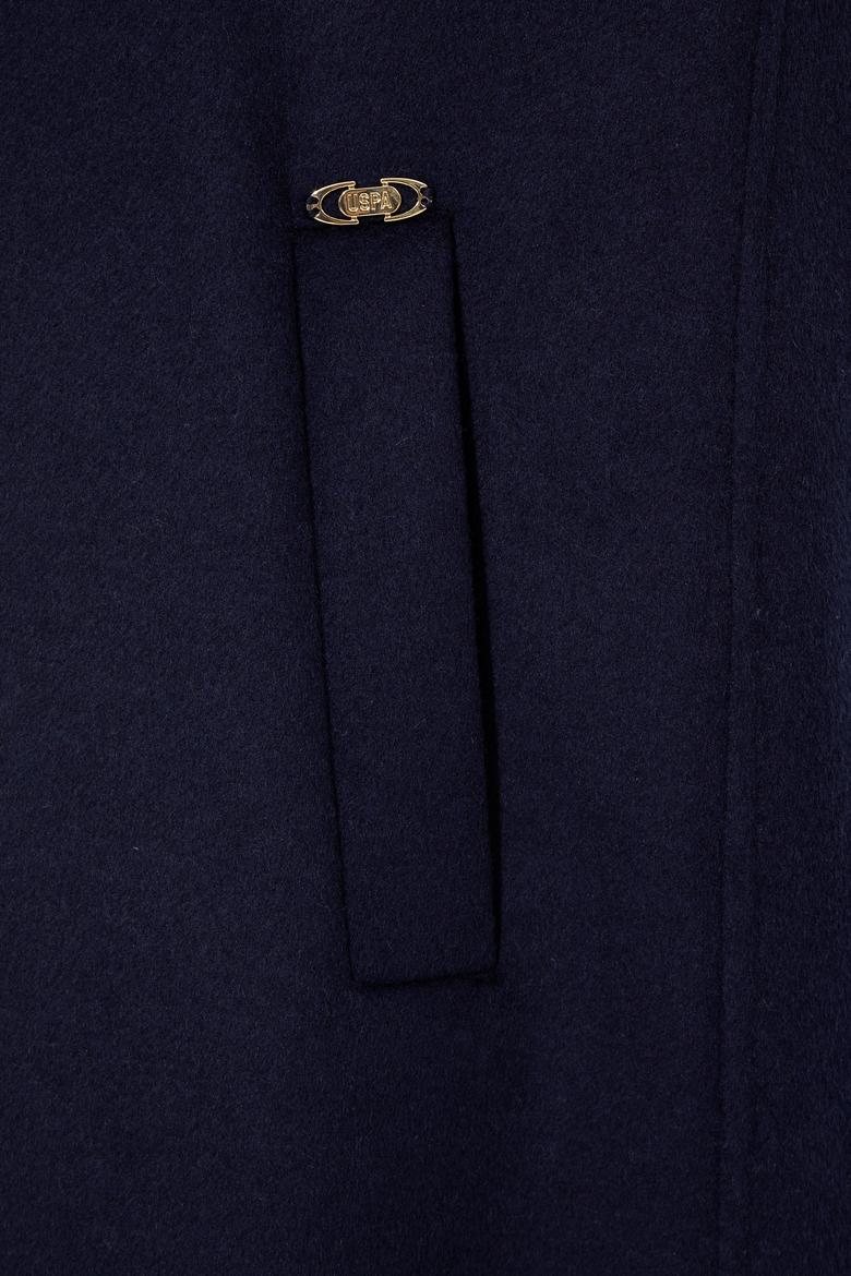 Kadın Lacivert Kaşe Kaban - 50253076006