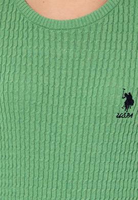 Kadın Mint Melanj Basic Bisiklet Yaka Kazak - 50255658072