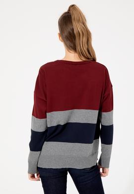 Kadın Vİşne Bisiklet Yaka Kazak - 50252042029