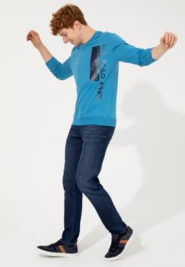 Erkek Kobalt Mavi Sweatshirt - 50256376011