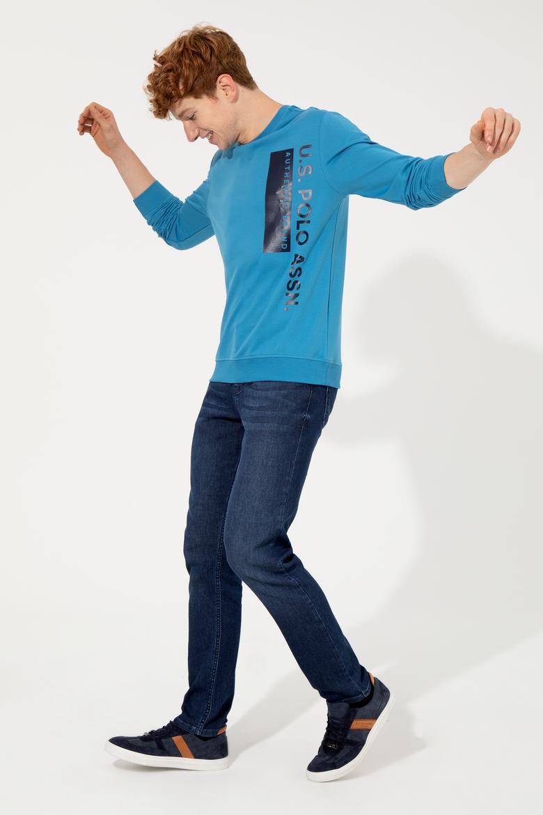 Erkek Kobalt Mavi Sweatshirt - 50256376011