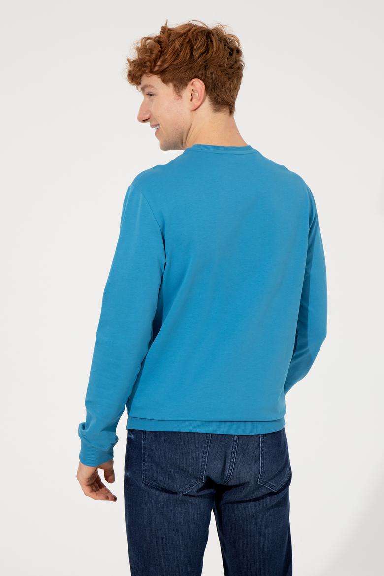 Erkek Kobalt Mavi Sweatshirt - 50256376011