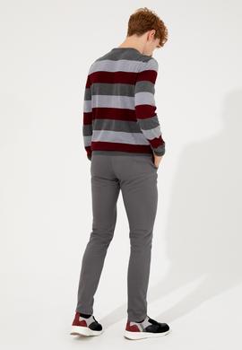 Erkek Slim Fit Gri Chinos - 50256538007