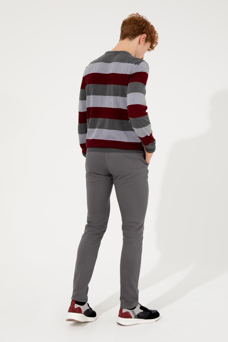 Erkek Slim Fit Gri Chinos - 50256538007