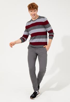 Erkek Slim Fit Gri Chinos - 50256538007