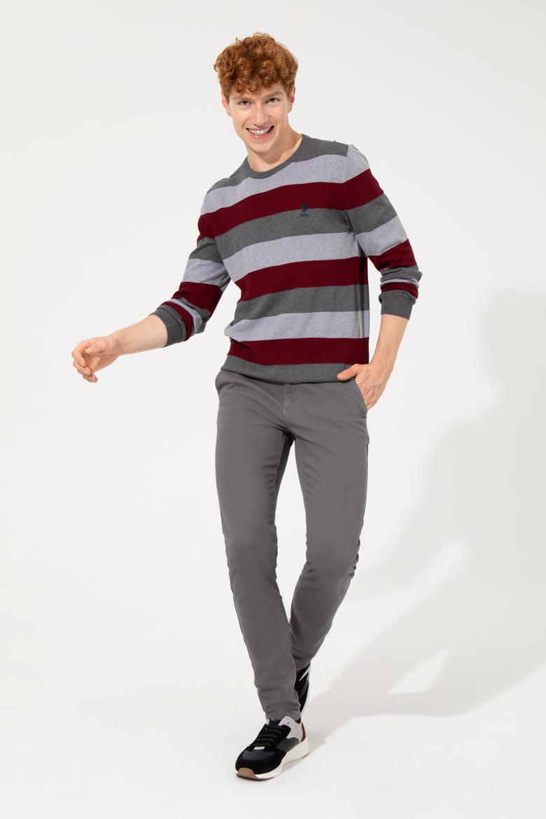 Erkek Slim Fit Gri Chinos - 50256538007