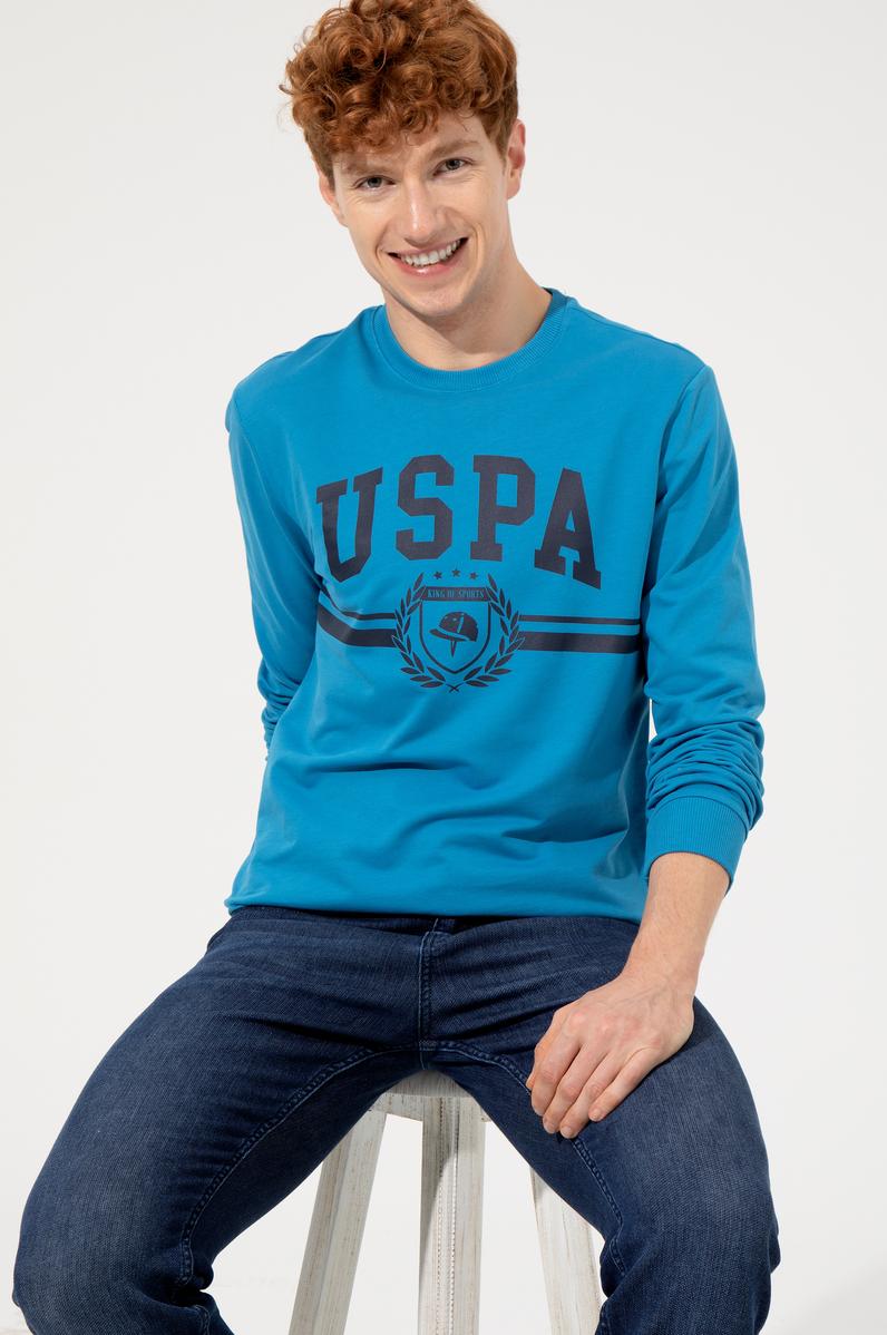 Erkek Kobalt Mavi Sweatshirt