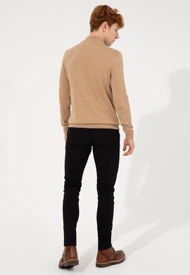 Erkek Slim Fit Siyah Kanvas Pantolon - 50256538033