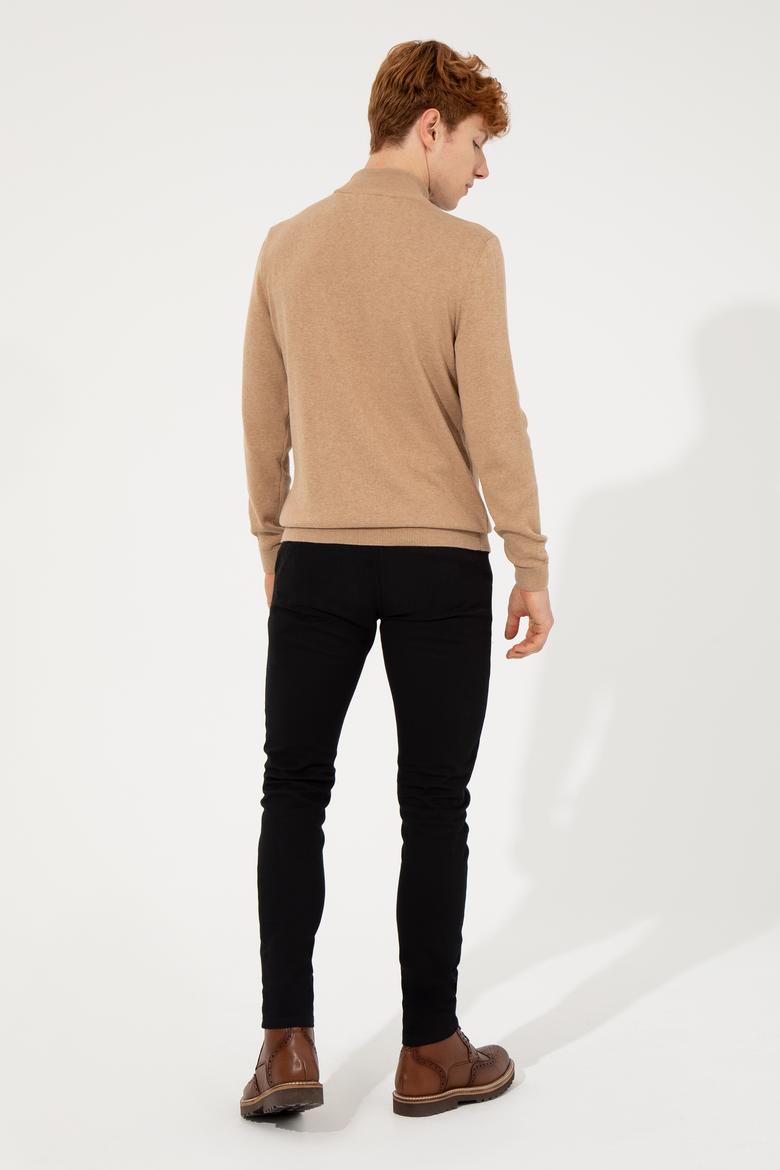 Erkek Slim Fit Siyah Kanvas Pantolon - 50256538033