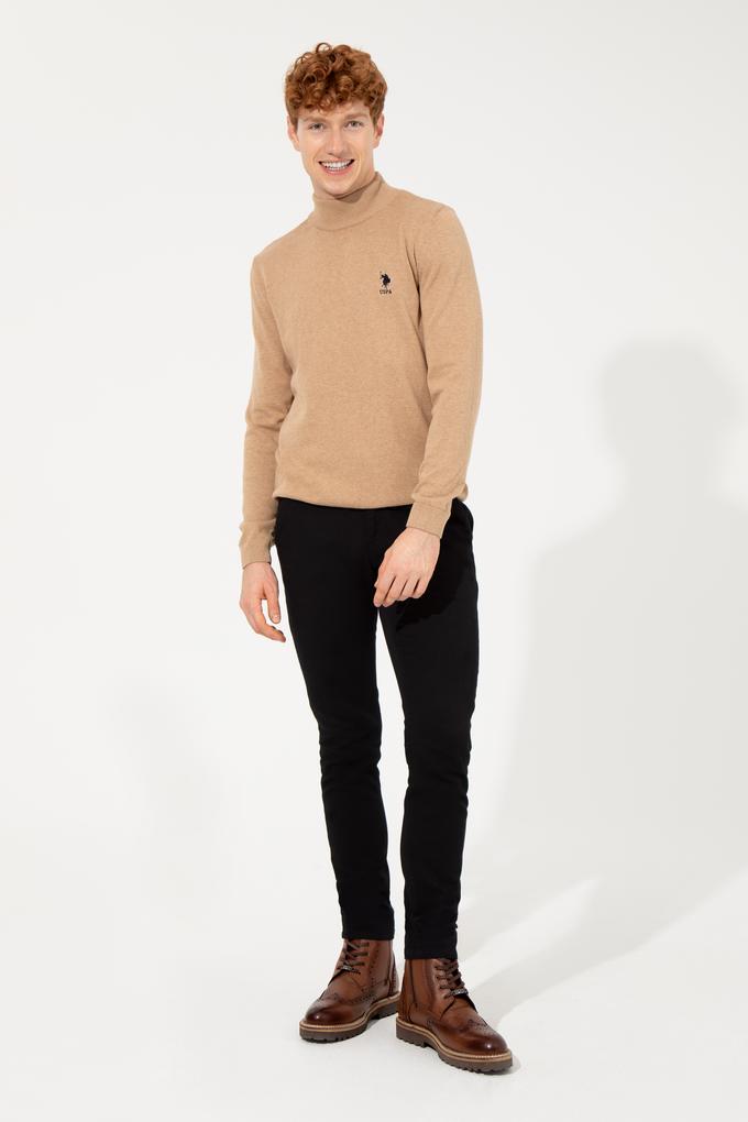 Erkek Slim Fit Siyah Kanvas Pantolon