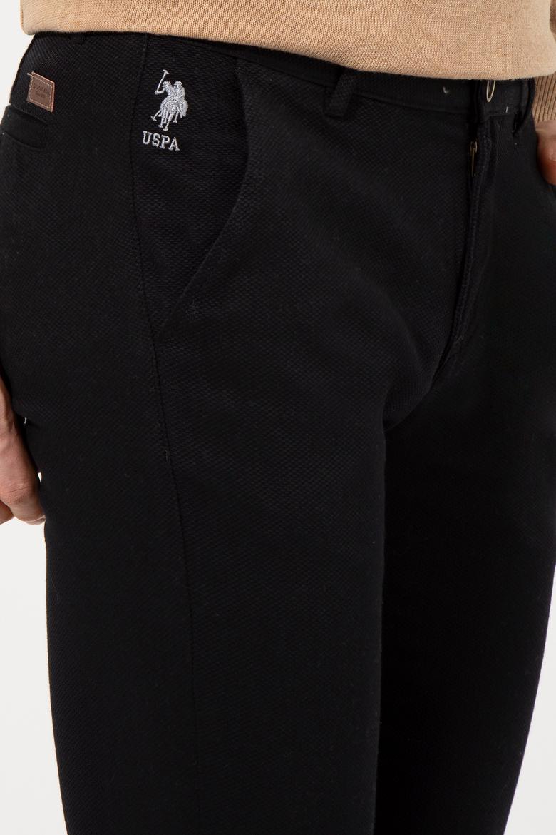 Erkek Slim Fit Siyah Kanvas Pantolon - 50256538033