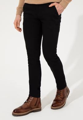 Erkek Slim Fit Siyah Kanvas Pantolon - 50256538033
