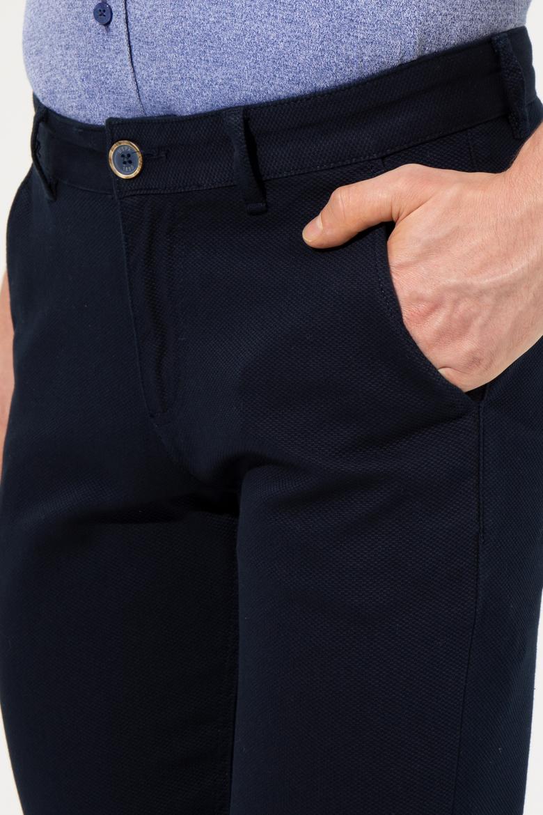 Erkek Slim Fit Lacivert Kanvas Pantolon - 50256538016