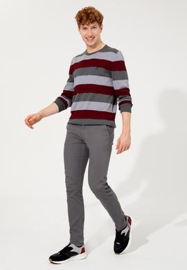 Erkek Slim Fit Gri Chinos - 50256538007