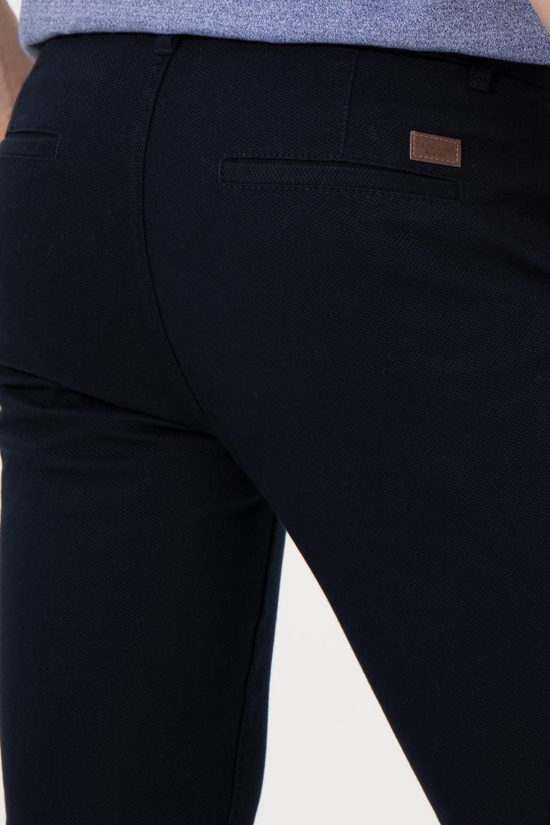 Erkek Slim Fit Lacivert Kanvas Pantolon - 50256538016