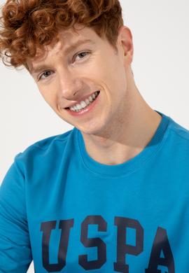 Erkek Kobalt Mavi Sweatshirt - 50256346029