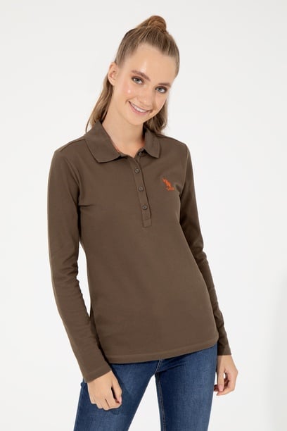 Kadın Coconut Polo Yaka Basic Sweatshirt