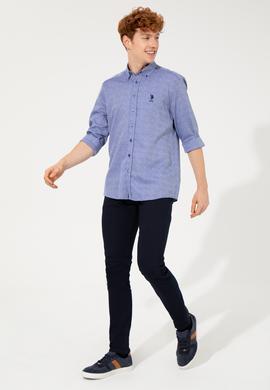 Erkek Mavi Uzun Kollu Gömlek - 50256405022