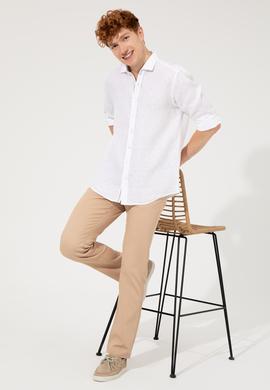 Erkek Regular Fit Kum Kanvas Pantolon - 50246098021