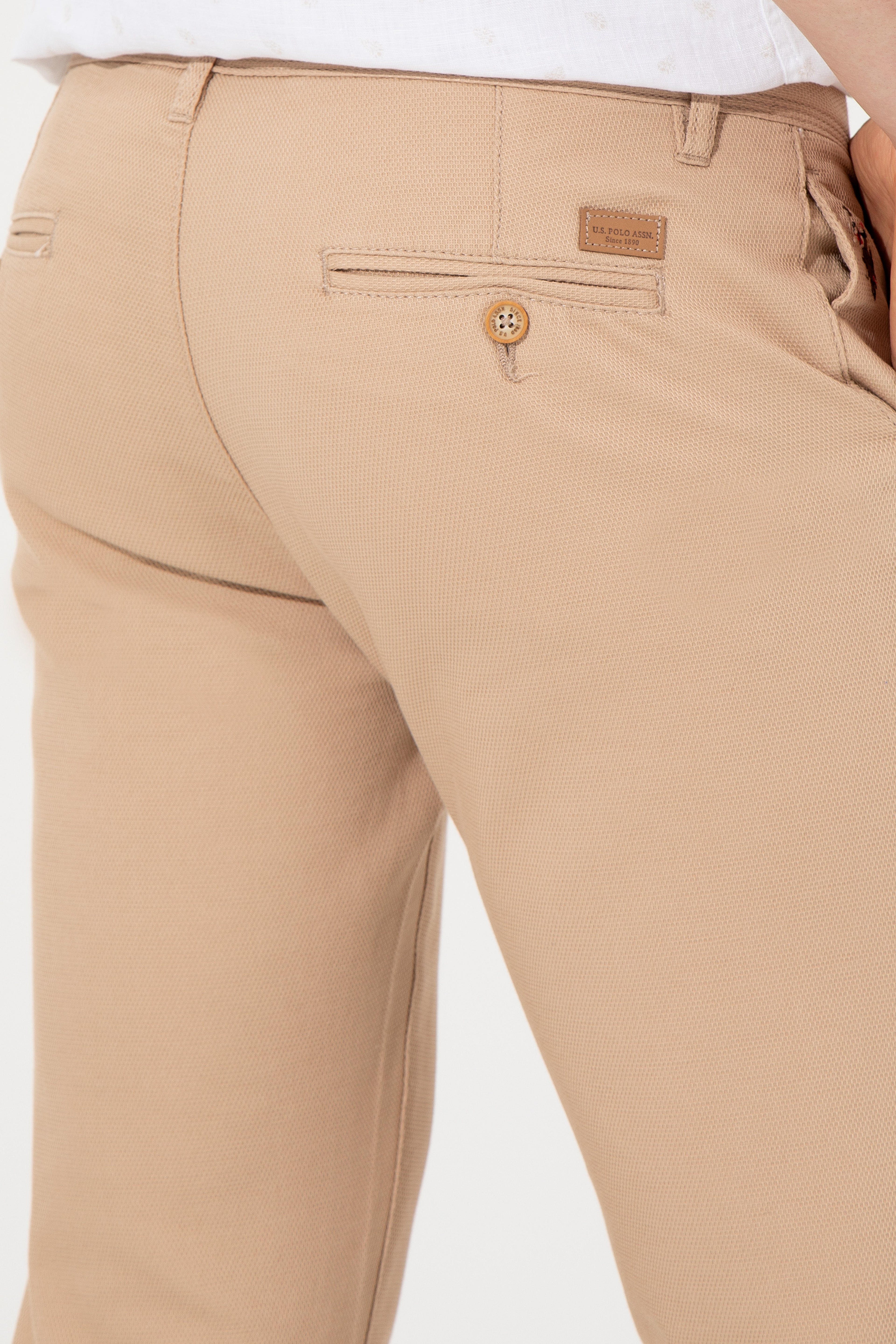Erkek Regular Fit Kum Kanvas Pantolon - Image 7