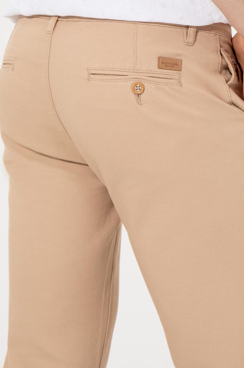 Erkek Regular Fit Kum Kanvas Pantolon