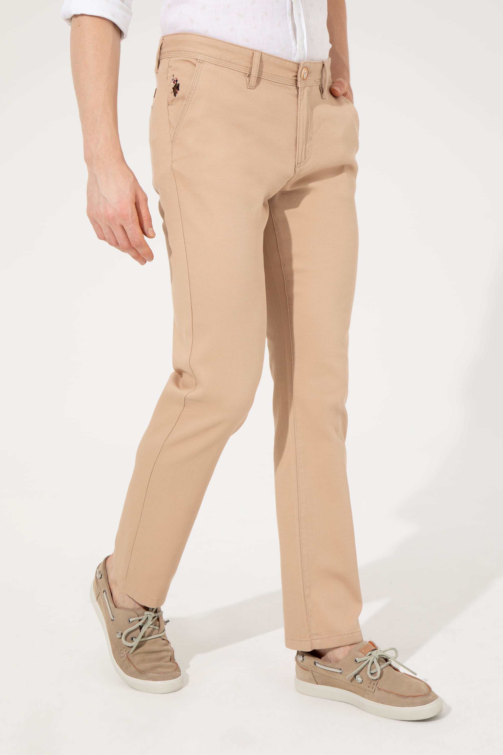Erkek Regular Fit Kum Kanvas Pantolon - Image 2