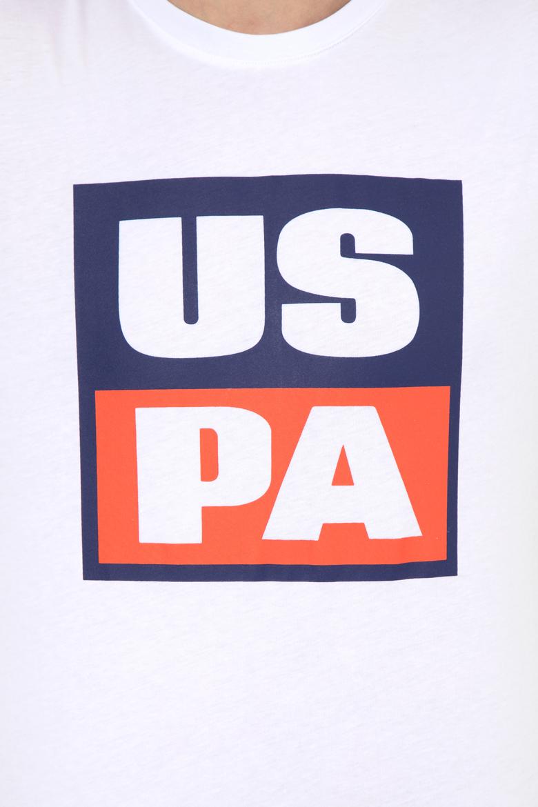 Erkek Beyaz Bisiklet Yaka Tişört - 50246126009