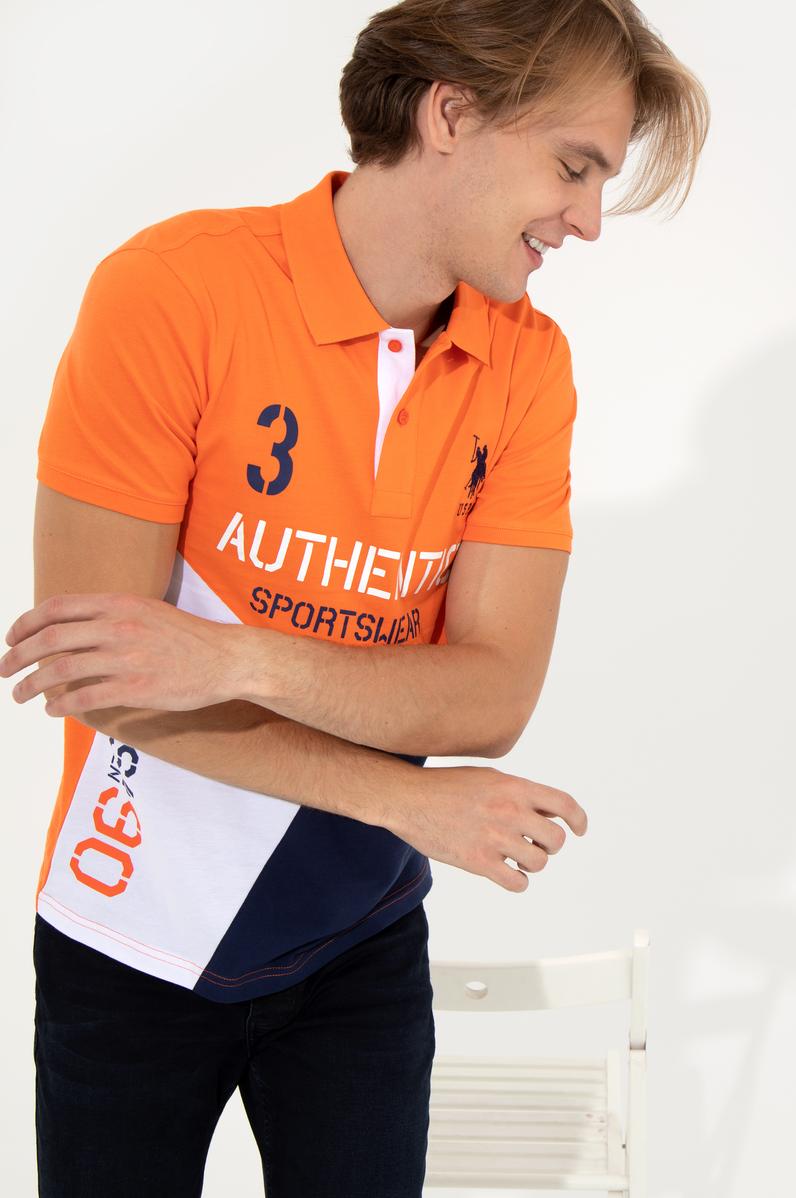 Erkek Turuncu Polo Yaka Tişört