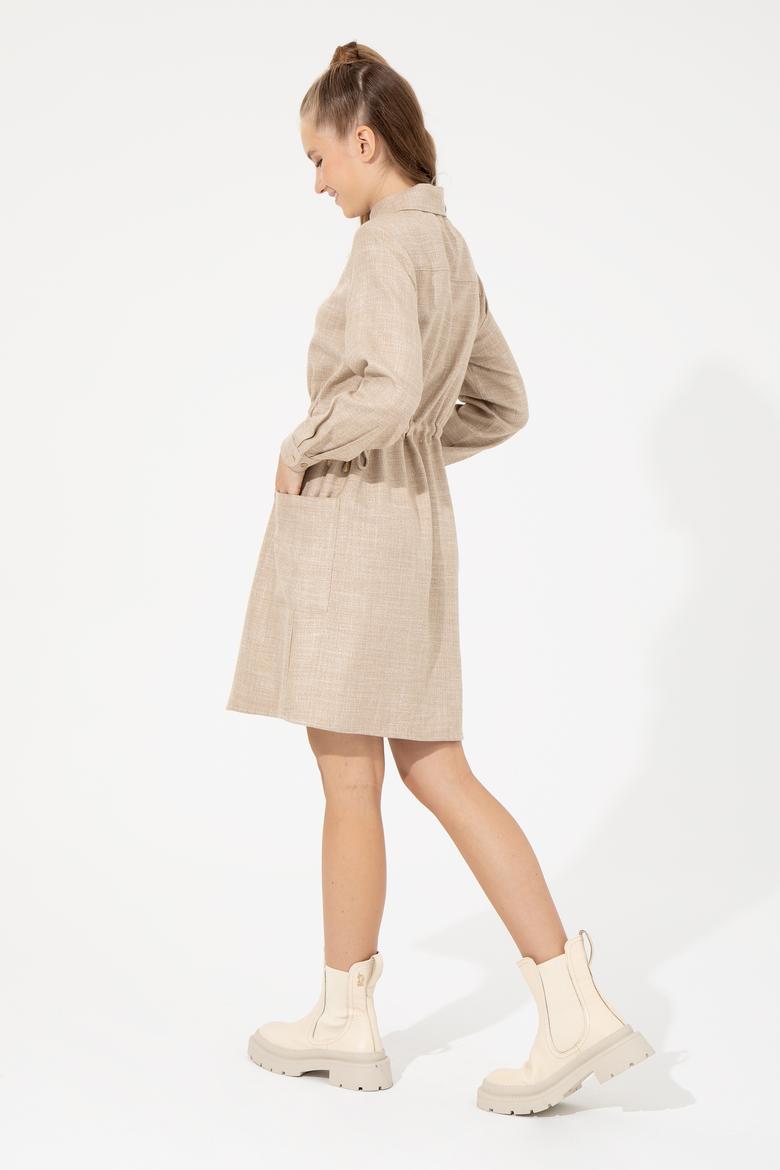 Kadın Camel Dokuma Elbise - 50253659005