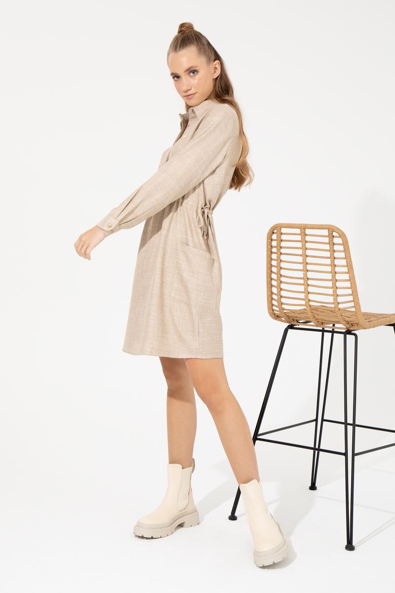 Kadın Camel Dokuma Elbise - 50253659005