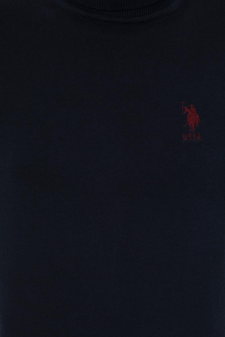 Erkek Lacivert Balıkçı Yaka Basic Triko Kazak - 50251874021